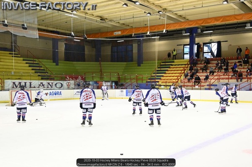 2020-10-03 Hockey Milano Bears-Hockey Pieve 0528 Squadra